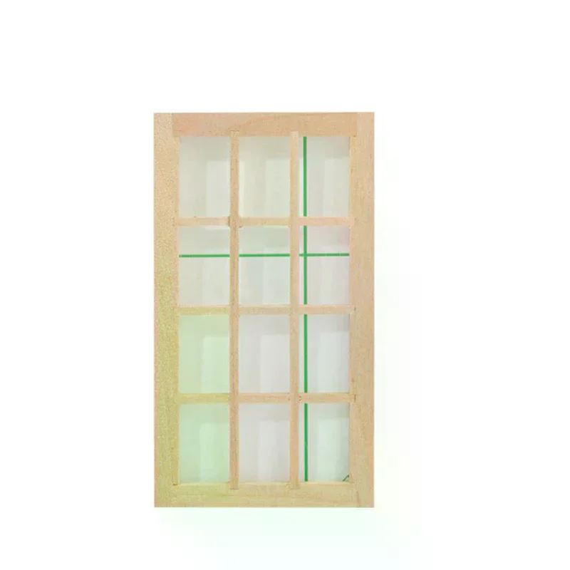 Dollhouse Mini Doors and Windows Can Be Painted and Colored with Plain Materials For Kids Creative Play