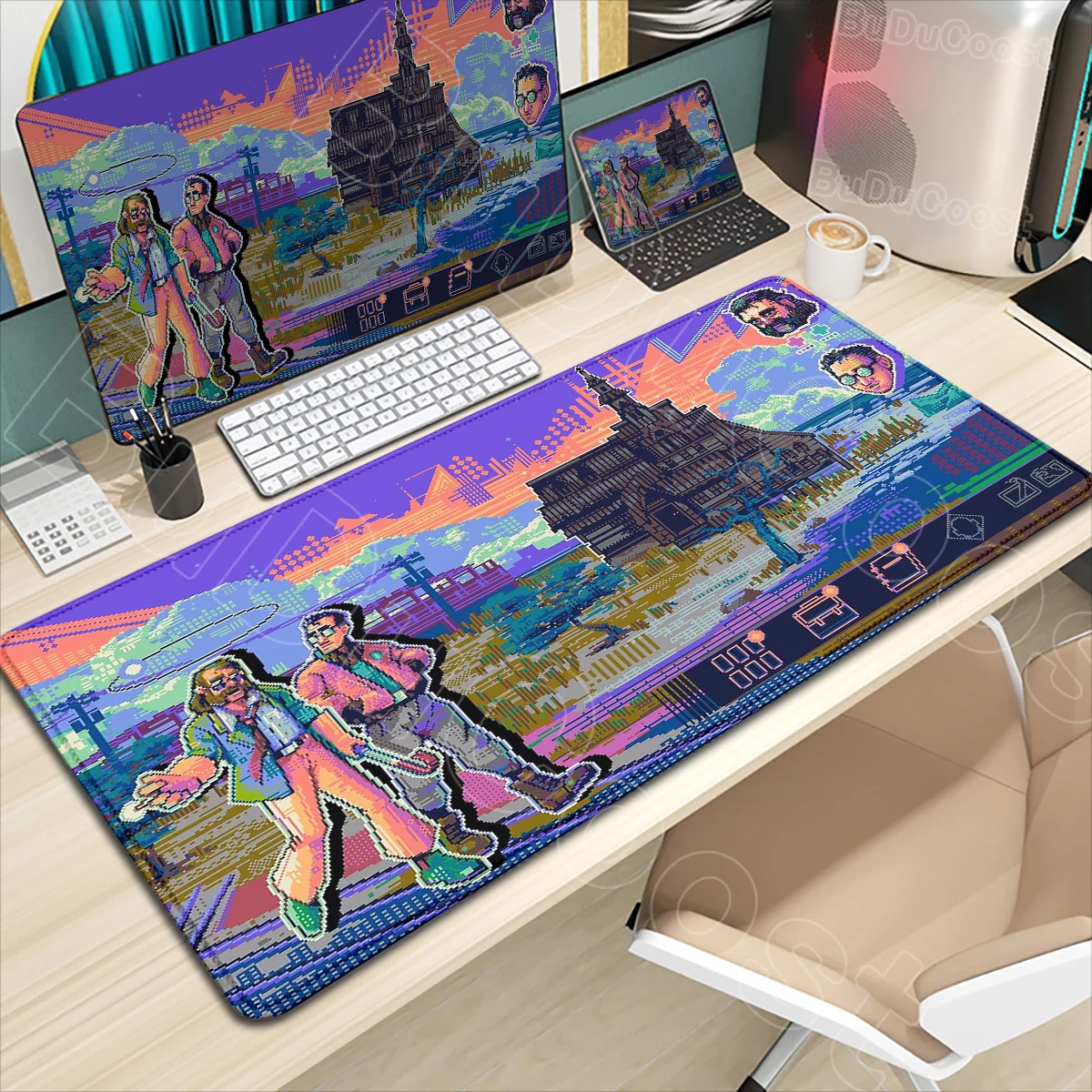 

2026 New Disco Elysium Mouse Pads Computer Gamer Gabinete Large Desk Mat PC Gaming Accessories Keyboard Table Mat Mousepad Rug
