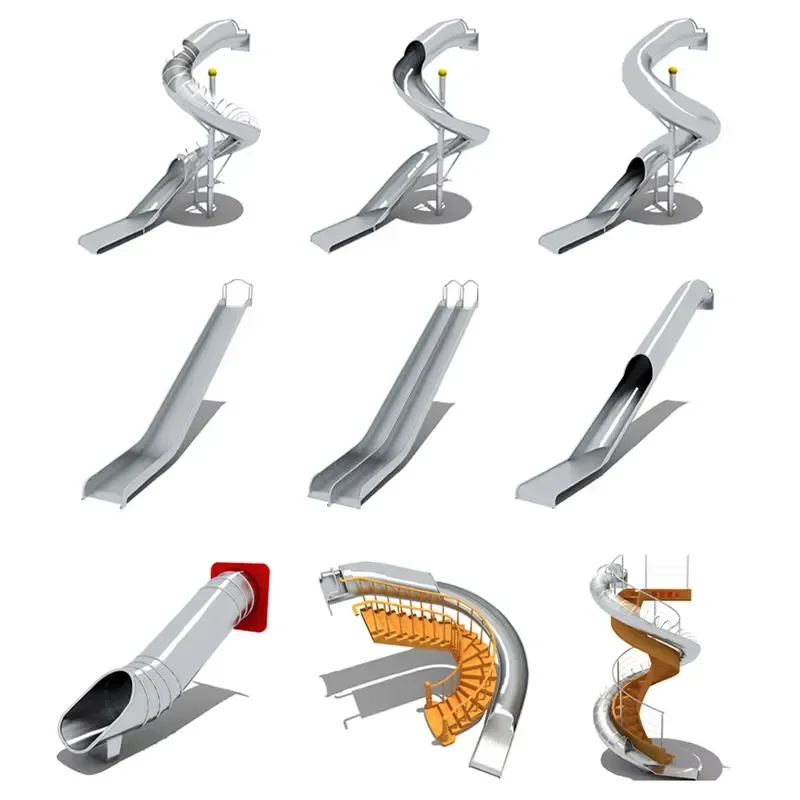 Custom Stainless Steel Playground Slide Outdoor Theme Park Equipment Commercial Amusement Project Manufacturer