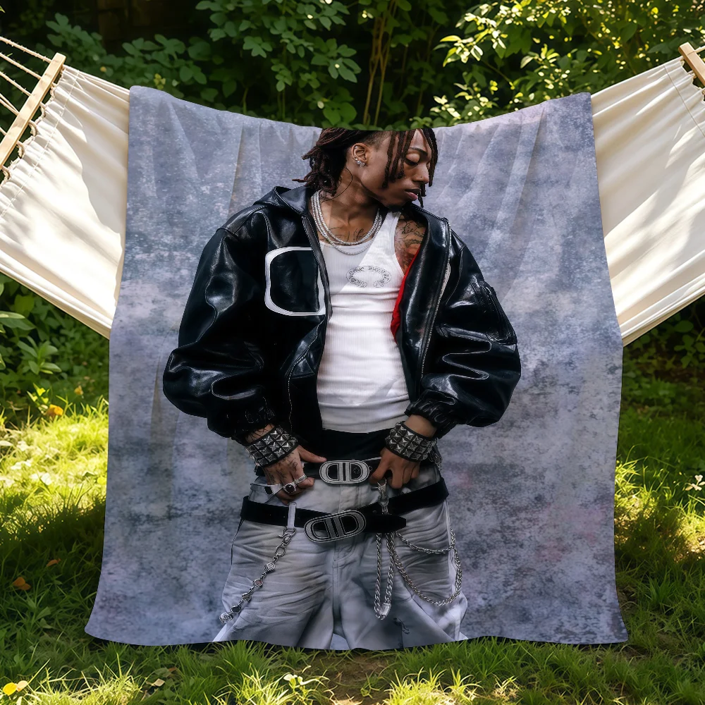 Rapper L-Lil Tecca Dopamine Blanket Suitable For Sofas Beds Offices Cars Outdoor Travel An Ideal Gift For Friends Family