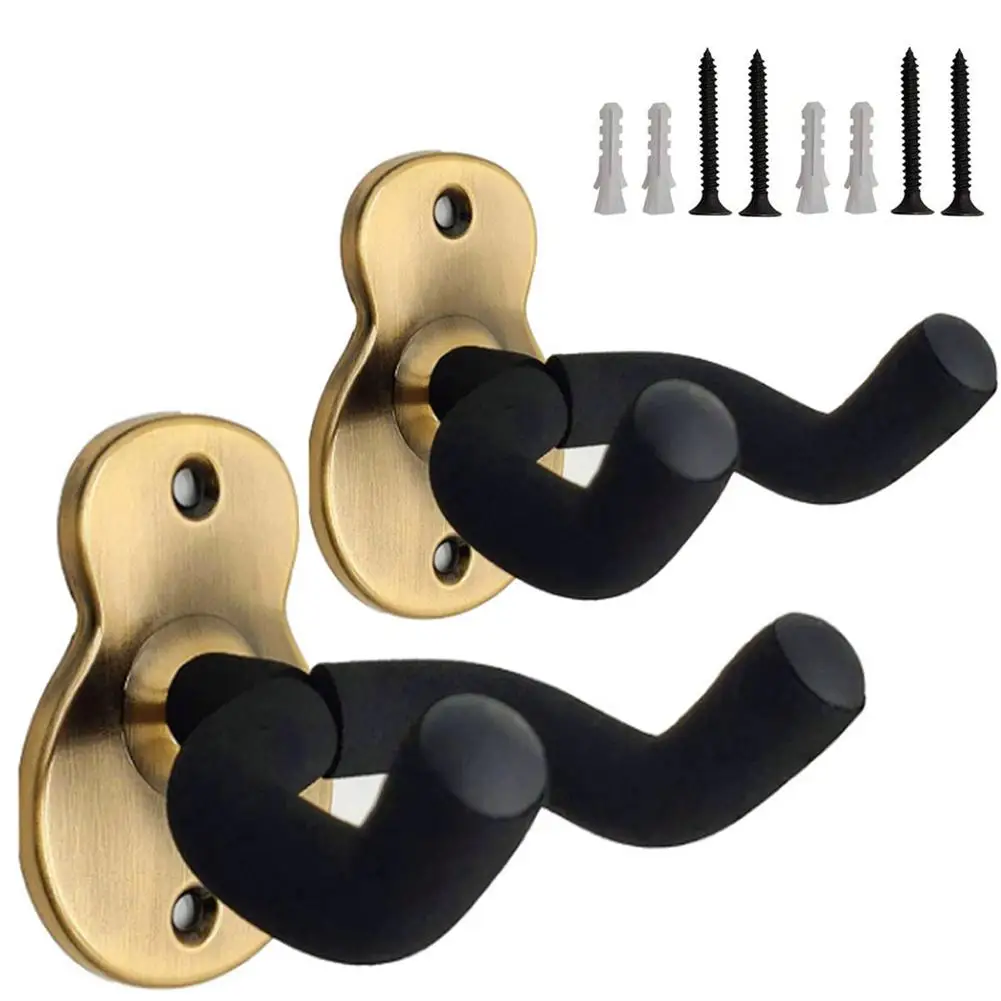 1PC Universal Metal Guitar Hanger gancio per montaggio a parete acustico supporto antiscivolo per accessori per strumenti Ukulele per chitarra elettrica