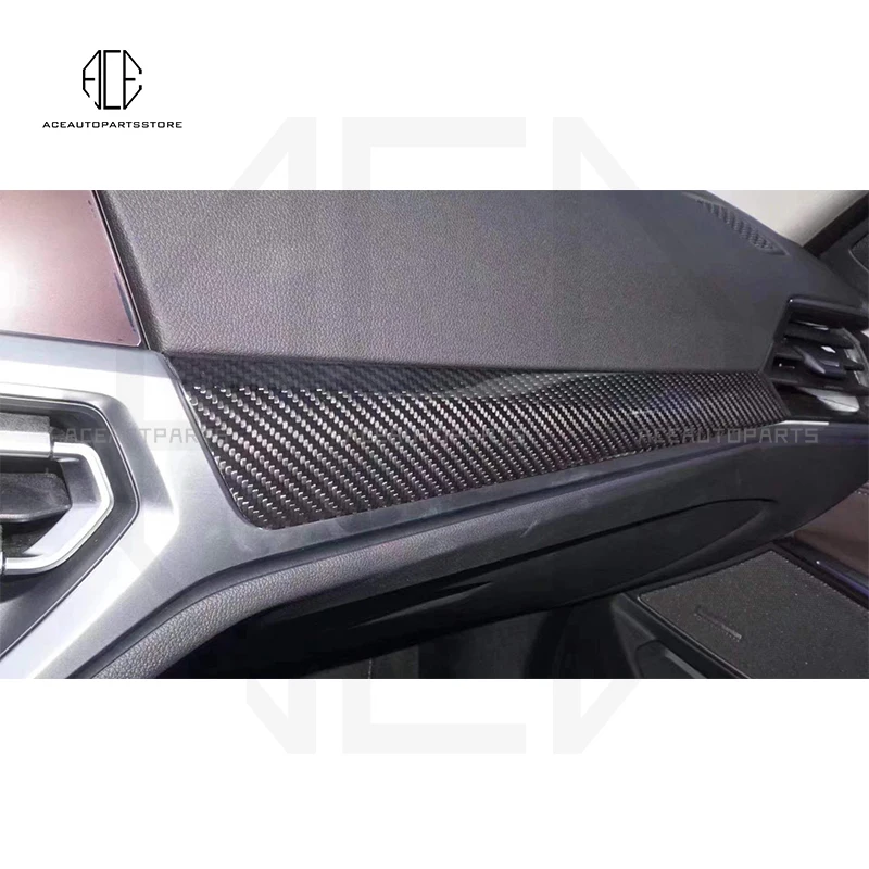

Interior Trims Real Dry Carbon Fiber Dashboard Console Cover for BMW New 3 Series 2020 G20 Car Parts 9pcs/set