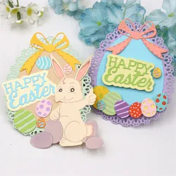 Easter Rabbit Eggs Metal Cutting Die Scrapbooking Album Knife DIY Card Decorative Punch Embossing Crafts 2025 New Arrival