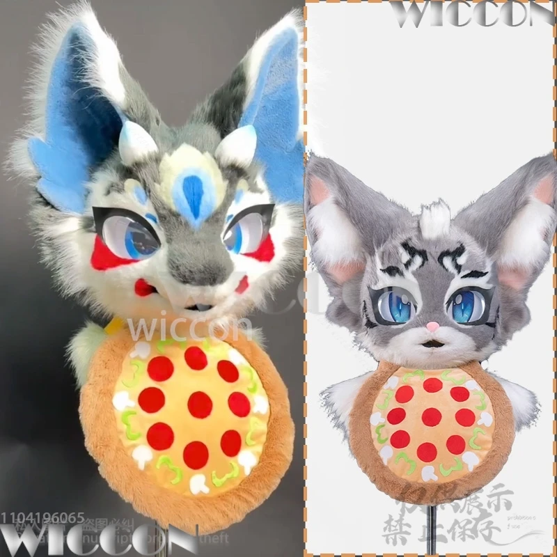

Kig Furrsuit Animal Cosplay Furry Costume Plush Pizza Scarf Kawaii Sweet Suit Cute Accessories Cat Dog Fox Carnival Customized