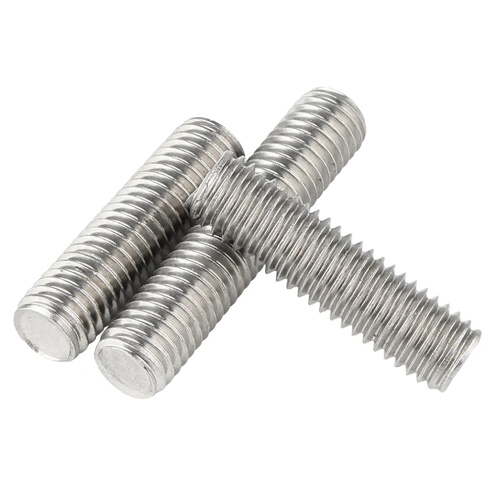 Full Thread Rod Bolt 304 Stainless Steel M3 M4 M5 M6 M8 M10 M12 M14 M16 M18 M20 Length 10-95mm Fully Metric Headless Bolts