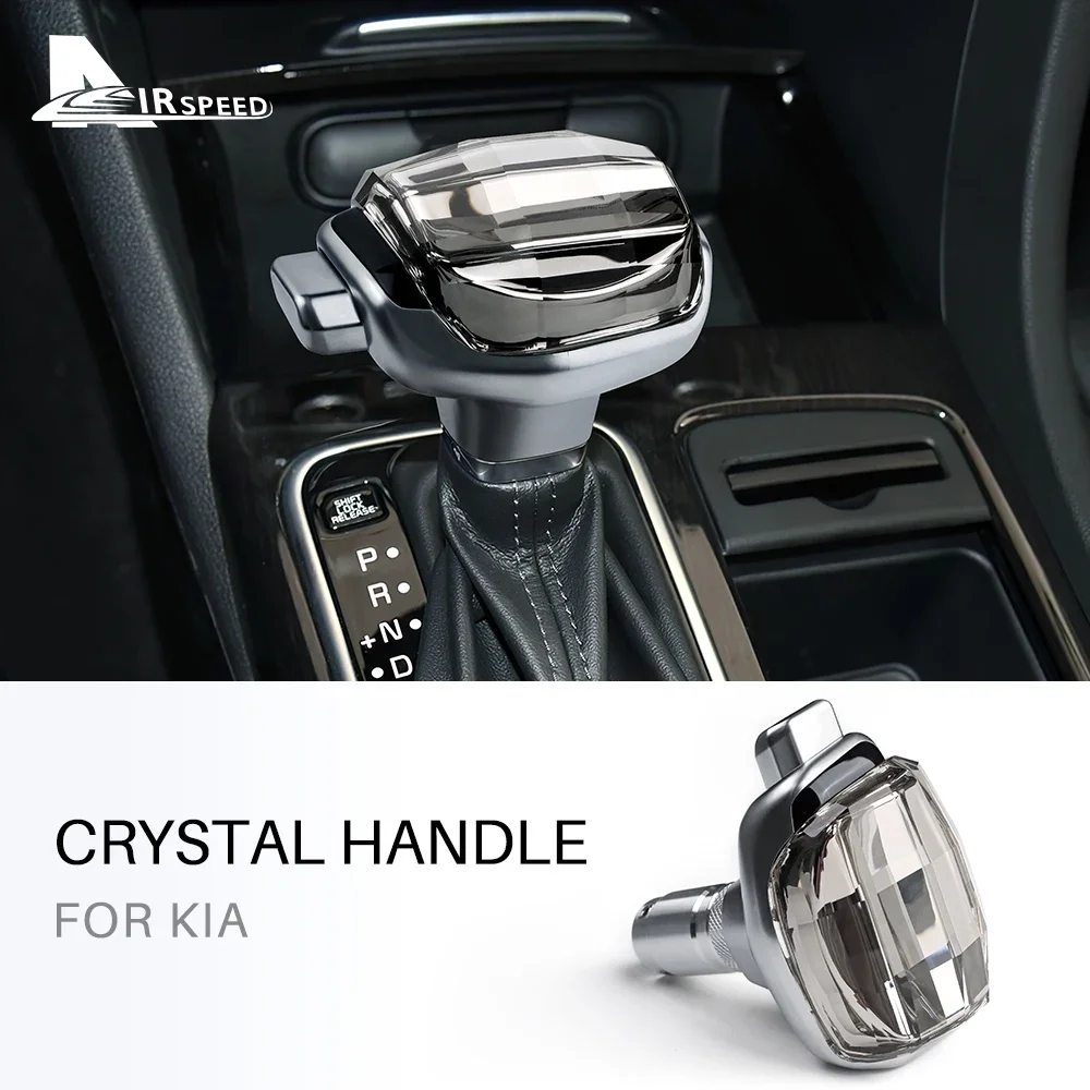

Gear Shift Knob Crystal Cover for Kia K3 Oprius KX3 Seltos KX5 Carens Sportage K4 Sportage R Sorento Handles Stick Head LHD