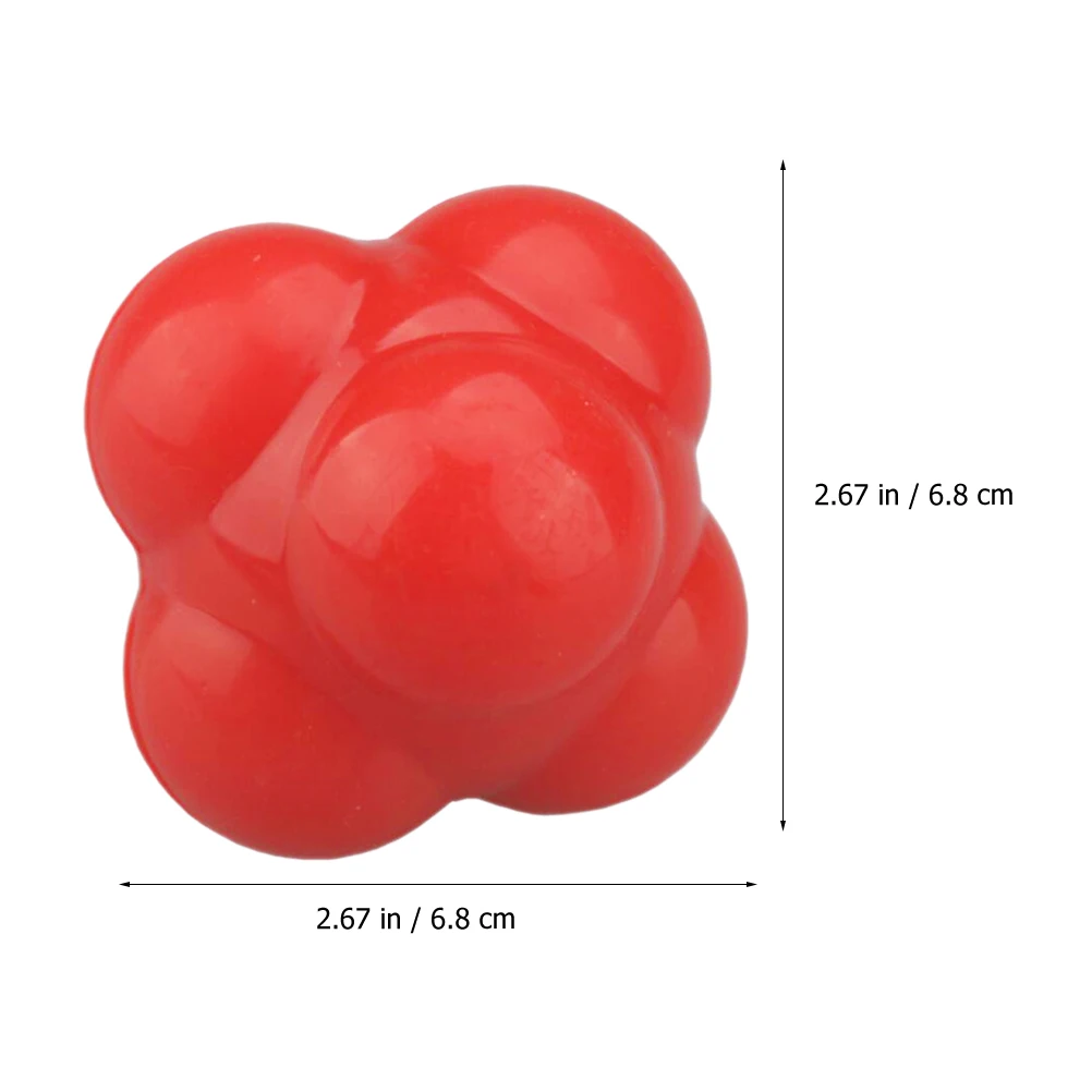Silicone Hexagonal Reaction Agility Training Fitness Equipment For Football Indoor Outdoor Sports Hand Eye Coordination Ball
