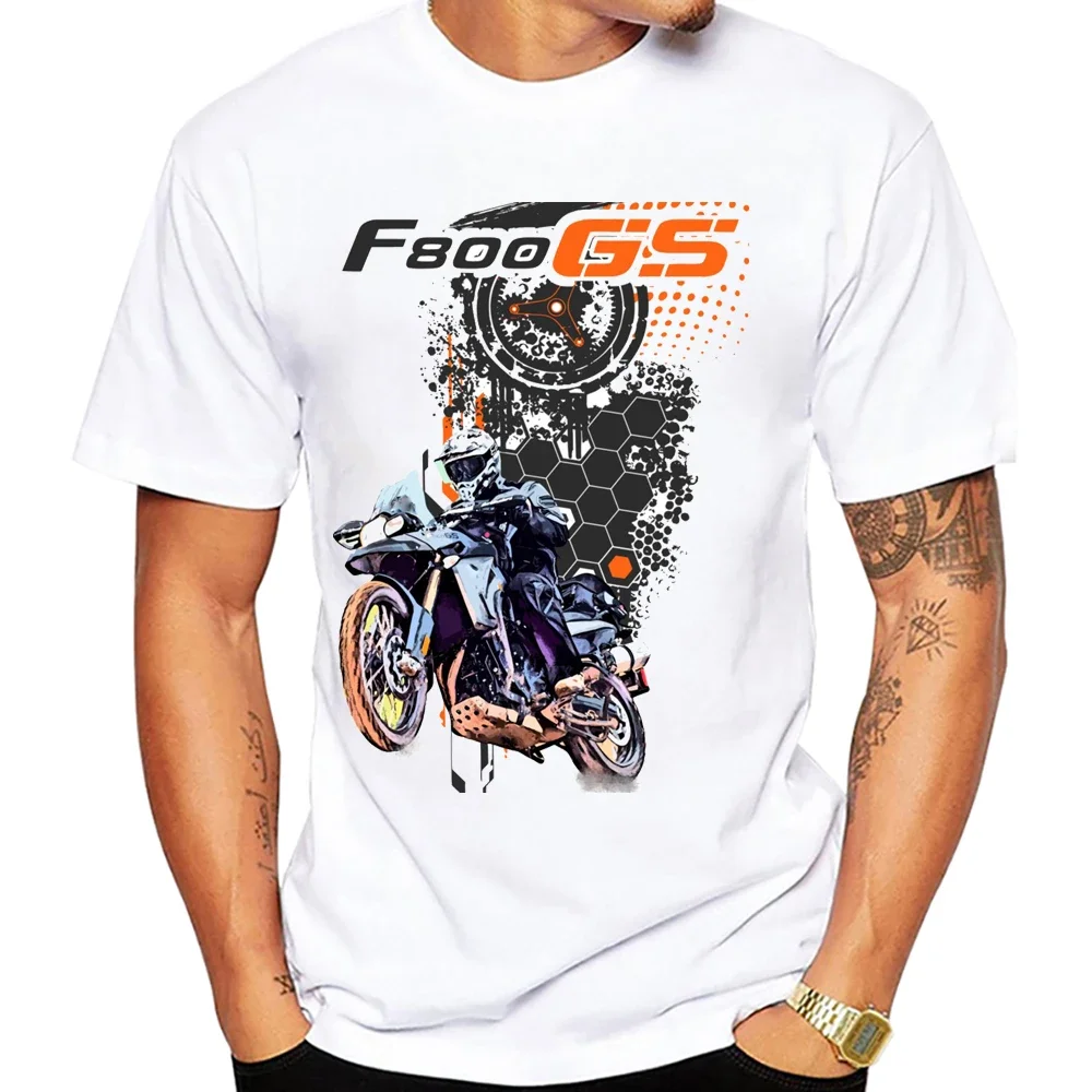 Legend BW F800 GS Adventure T-Shirt New Summer Men T Shirts Motorcycle Sport Riding White Shirt Hip Hop Casual Boy Rider Tees