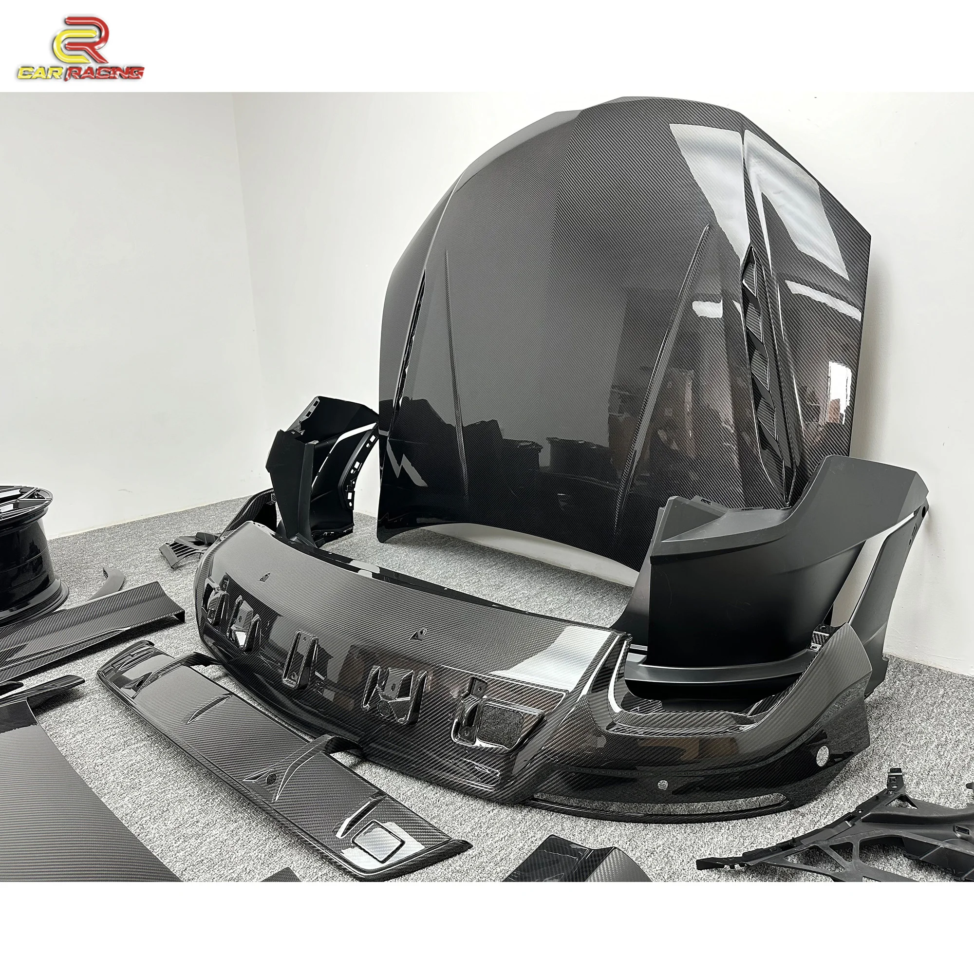 Performance Style Car Dry Carbon Fiber + Polypropylene Material Body Kit with Hood Bumper Rims for Rambo Urus Kit 2018-2021