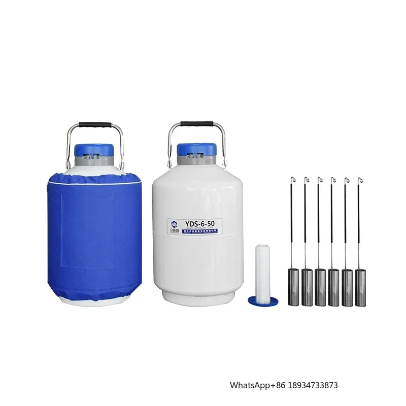 YDS 6-50 mm Caliber Liquid Nitrogen 6 Liter Tank 2L/3L/6L/10L LN2 Dewar Ln2 Cryo Livestock Sperm Storage Container