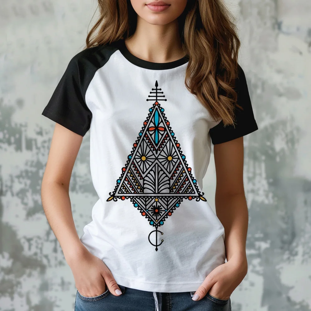 Amazigh t-shirts women funny Japanese Y2K top girl streetwear clothing