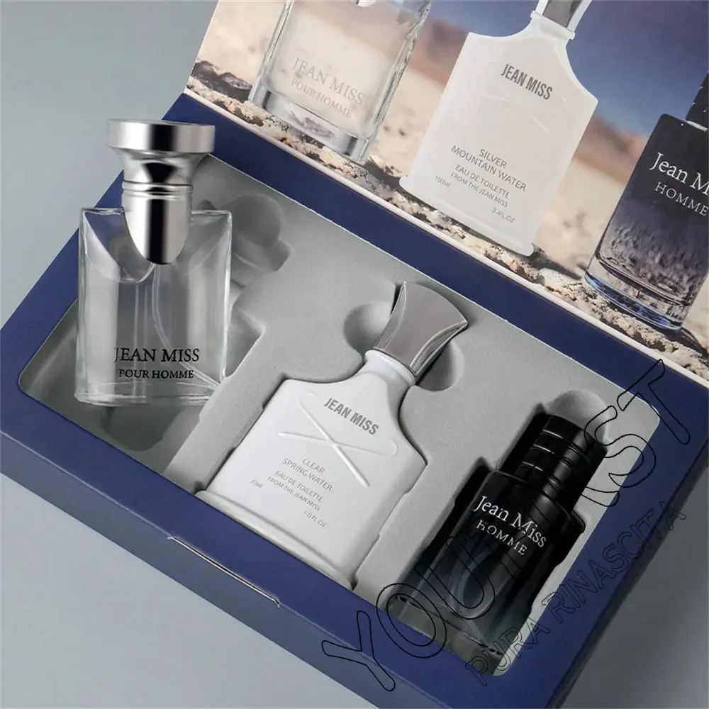 Luxury 90ml Perfume Men Gift Box 3pcs Set Colognes Profumo Uomo Lasting Fragrance Spray Pheromone Perfumes Hombres Originales