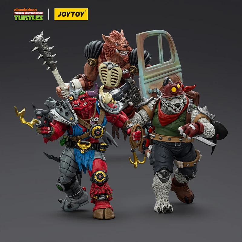 

Pre-sale 2025-July JOYTOY TMNT Teenage Mutant Ninja Turtles Dirtbag Groundchuck Rahzar 1/18 Action Figure Model Toy