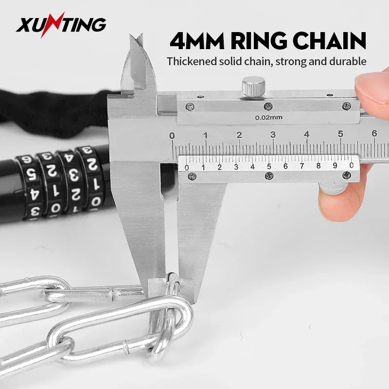 Xunting Bike Lock Secure Your Ride Equipment 4 Digit Combination Anti-theft Carbon Lock Mount MTB Bike Accessories