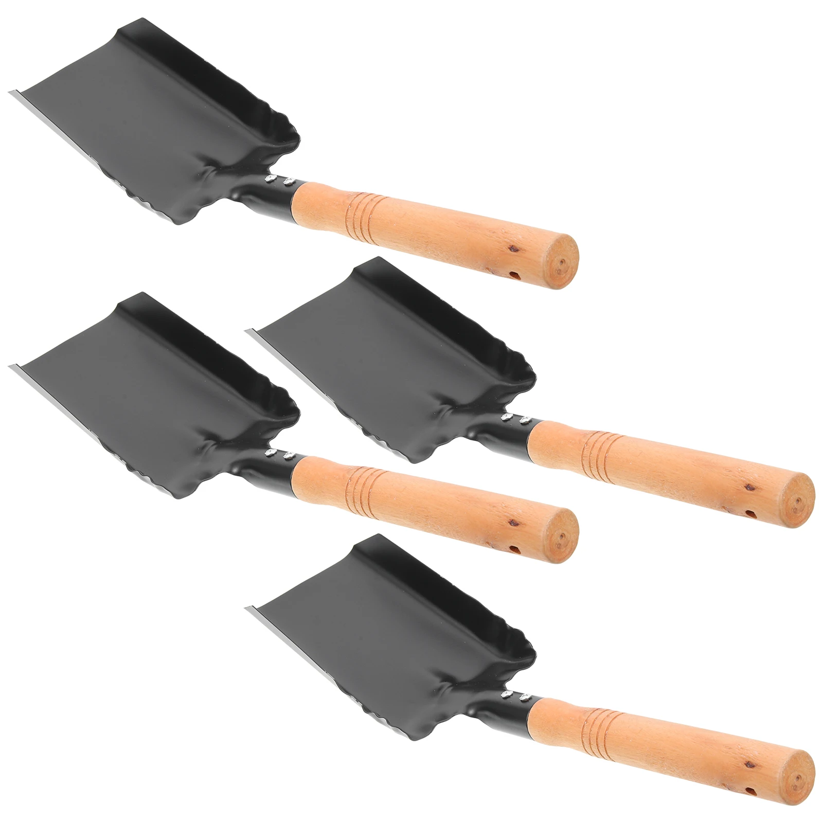 

4pcs Fireplace Ash Shovels Lightweight Iron Coal H Shovel Portable Kitchen S BBQ Trowel Ergonomic Design Home Cleaning