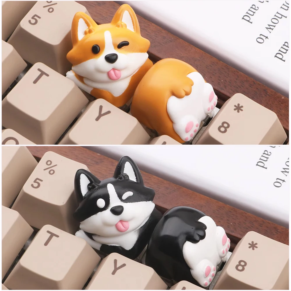 

Corgi Keycap Cartoon Cute Butt Shape Computer DIY Custom Keycap For Cherry MX ESC Key Cross Axis Mechanical Keyboard Gift