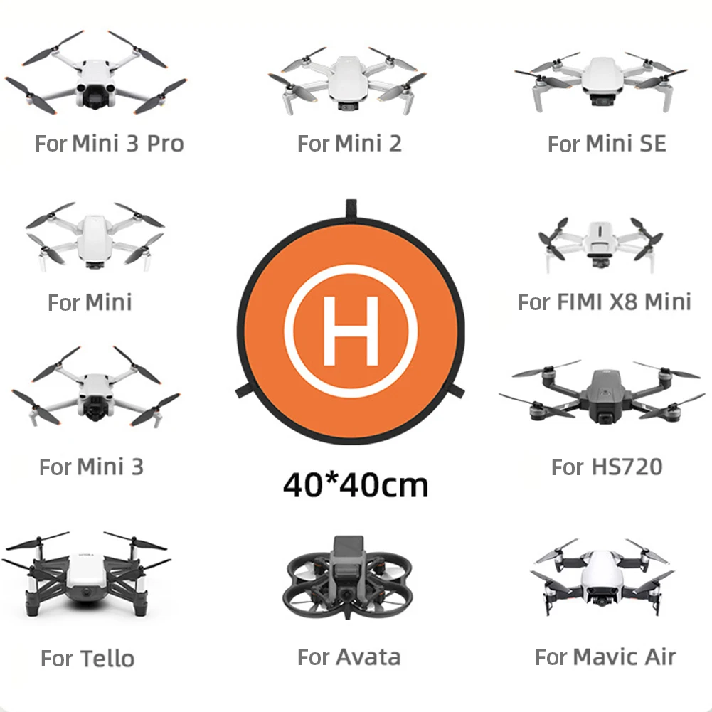 Parking Apron Landing Pad Foldable Aircraft Launch Pad Elastic Double-Sided Helipad for DJI Mavic 3 Pro Mini 3 Mini 2