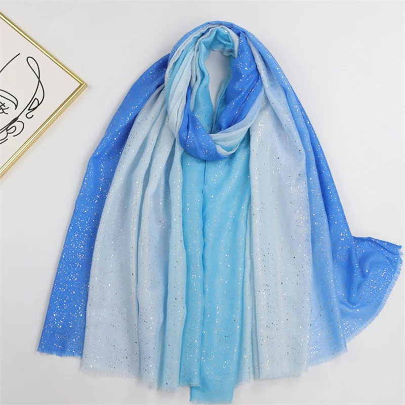 180*90Cm Viscose Scarves for Women Plain Zig Zag Gradient Fringe Shawls And Wraps Pashmina Stole Bufandas Muslim Hijab Sjaal New