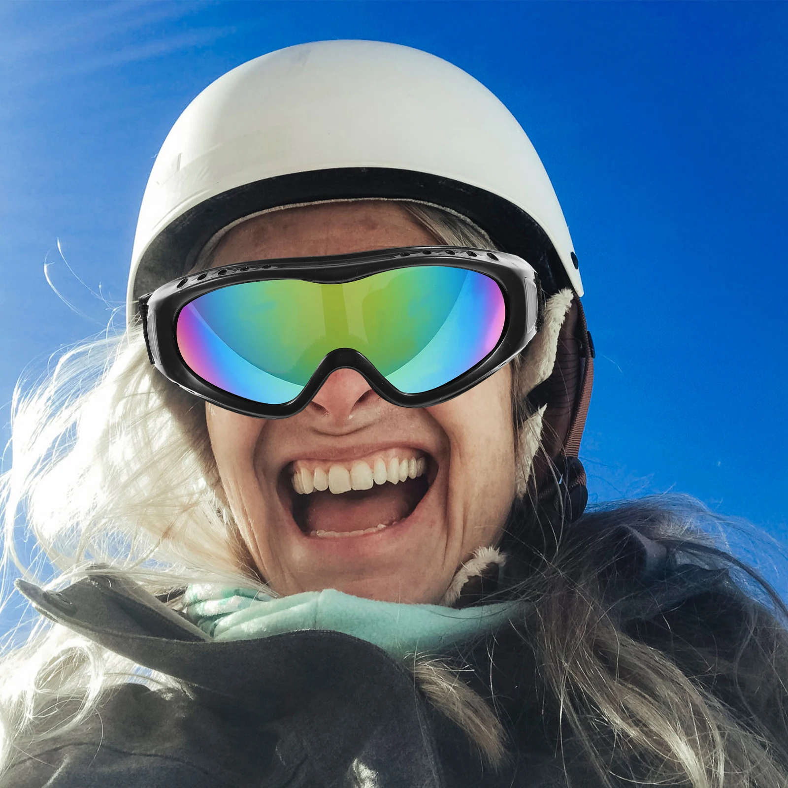 

1 Pair Ski Goggles Premium Anti-Glare Protective Eyewear For Outdoor Sports Cycling Mountaineering Snowboarding Riding