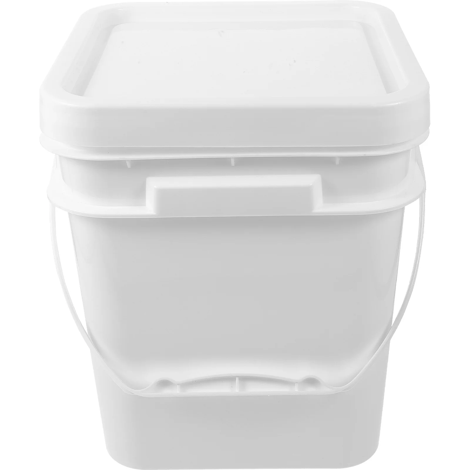 Rubbish Bin 10 Liter Paint Chemical Barrel Bucket Empty Pail with Lid Garbage Can Plastic Storage Painting White Container