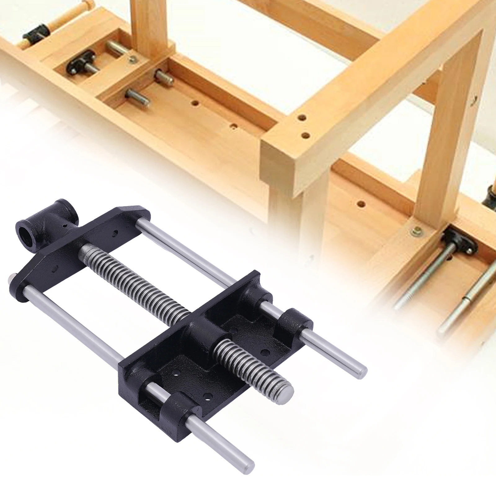 Fotografia 4: Morsa de Madeira para Marcenaria de 7 Polegadas, Grampo de Bancada para Desbaste Frontal, Grampo de Mesa Reforçado para Marcenaria, Força de Fixação Ajustável