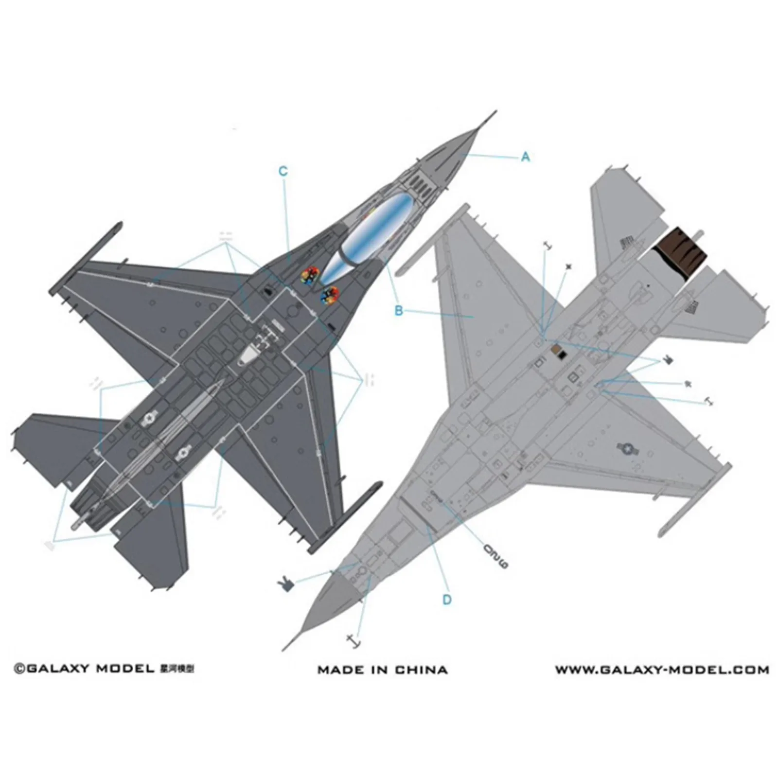 Imagem -03 - Galaxy G48063 Usaf F16c 50 ° Aniversário dos Doninhas Selvagens 2023 Tamiya 61106 48 Decalque Modelo de Aeronave Faça Você Mesmo Adesivos de Água