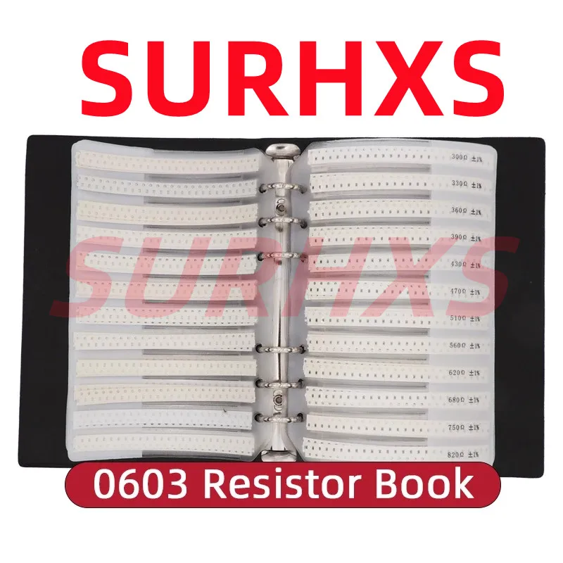 0603 1% SMD Resistor Sample Book RC0603 FR-07  0R~10M Tolerance 170 Values 50pcs 8500 pcs Resistors Kit 8500 PCS/BOOK