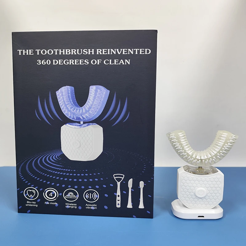 

U-образная зубная щетка, беспроводная электрическая звуковая зубная щетка для взрослых, портативная лампа для отбеливания зубов, очиститель полости рта, бытовые инструменты