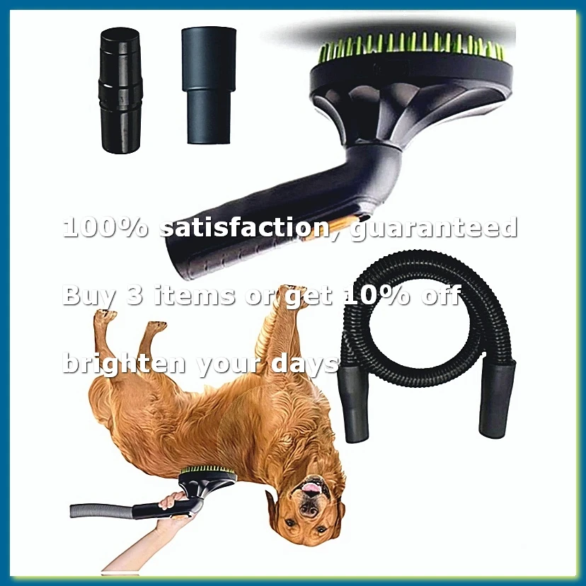 Fellpflege-Bürstenaufsatz-Set für Staubsauger - Tierpflege-Staubsaugerwerkzeug, Tiermassagegerät, Schlauch mit 32/35mm Adapter