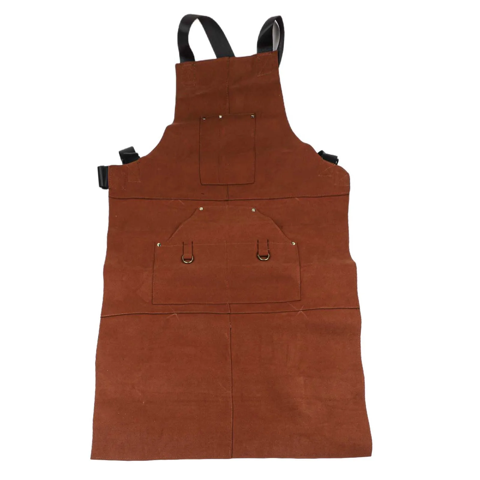 Workshop Safety Heat Resistant Apron Crossbody Welding Apron Pressure Relieving Strap Versatile Workplace Safety
