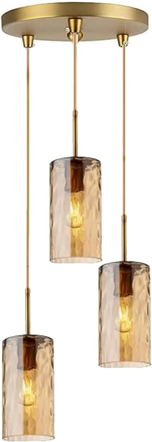 

Light Round Clear Glass Cluster Pendant Light Hand Blown Smoke Gray Water Glass Chandelier Amber Gold Industrial Hanging