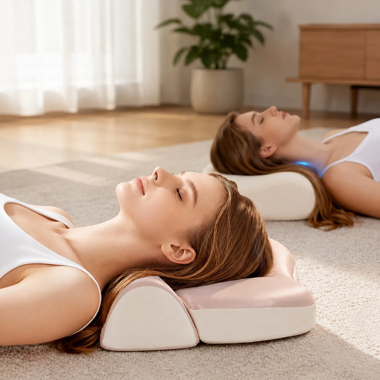 Memory Foam Pillow Slow Rebound Cervical Support Pillow for Sleeping, Hump & Forward Head Posture Correction, Home Use