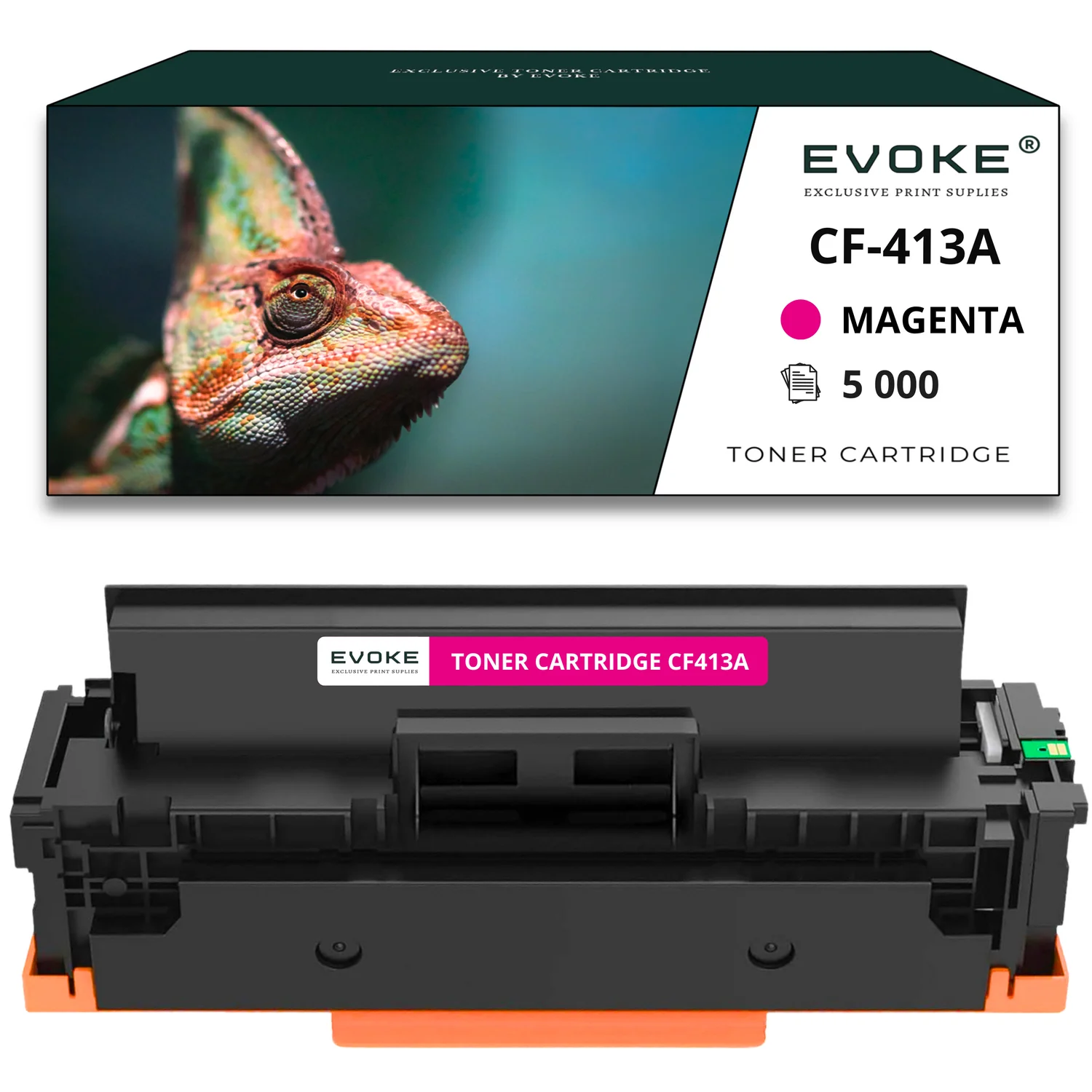 Evoke compatibele toner voor HP & Canon Cf413X Cf-413X Crg-046Hm Crg046Hm Crg-046H Crg046H Magenta 5000 pagina's M452 M452Dn M452Dw M452Nw M377Dw M477Fdn;Lbp653Cdw Lbp654Cx Mf732Cdw Mf734Cdw Mf735Cx