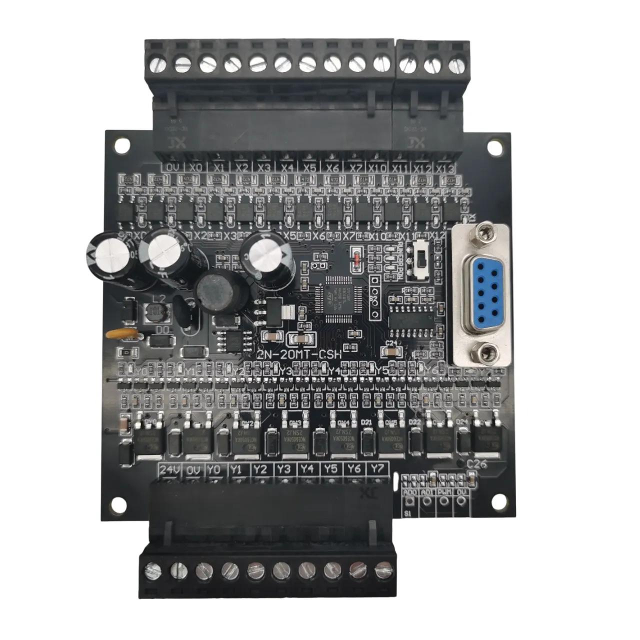 FX2N-20MR/20MT PLC Controller | 24V Programmable Logic Board 12 Inputs, 8 Outputs, RS232
