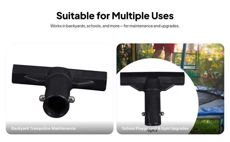 Trampoline Enclosure Pole Caps T Tube Protector Cover Quick Connect End Cap for Trampoline Protection Net 305