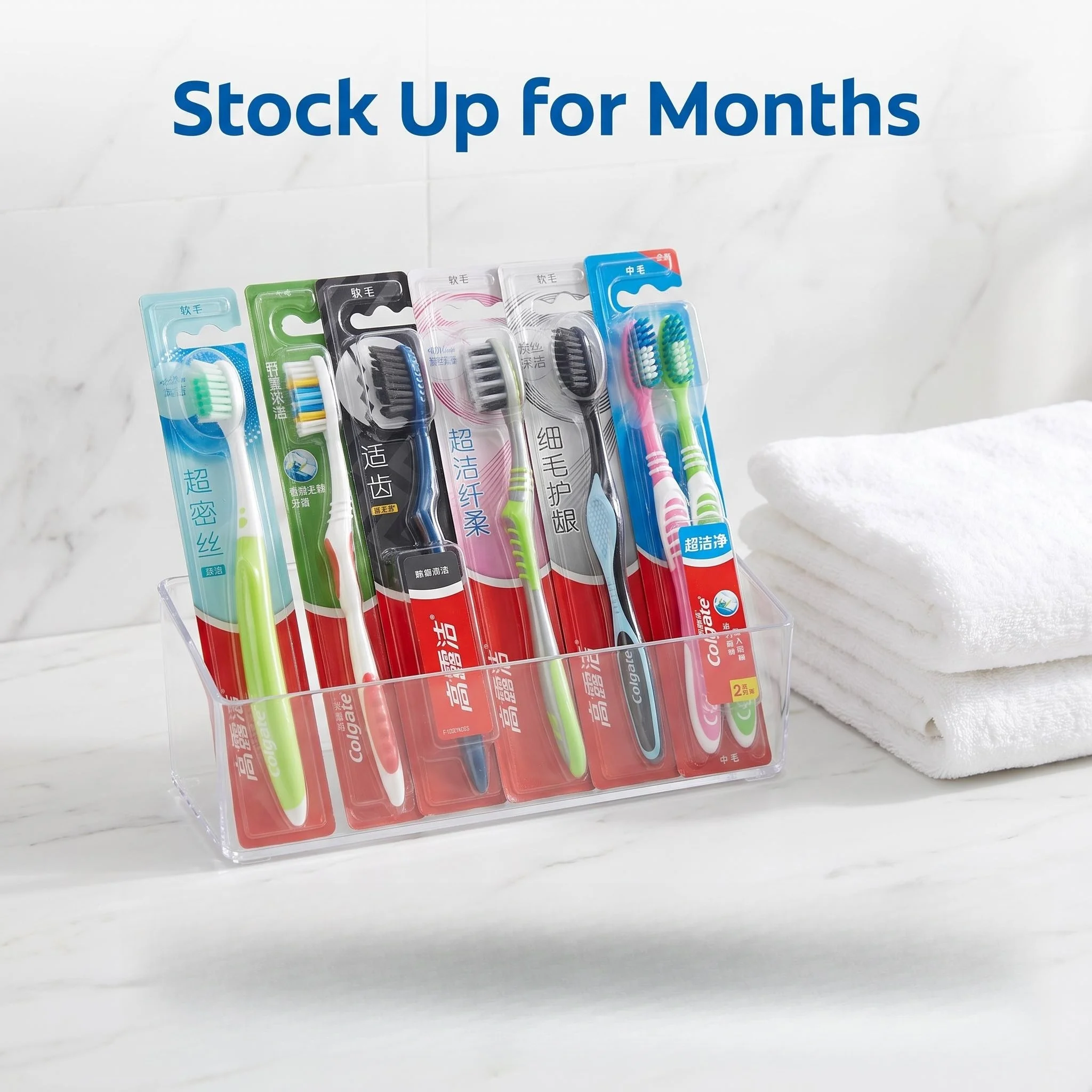 7pcs Colgate 6 Assorted Styles Toothbrushes Fine Soft & Medium Bristle Gum Care Bulk Pack Household Oral Cleaning