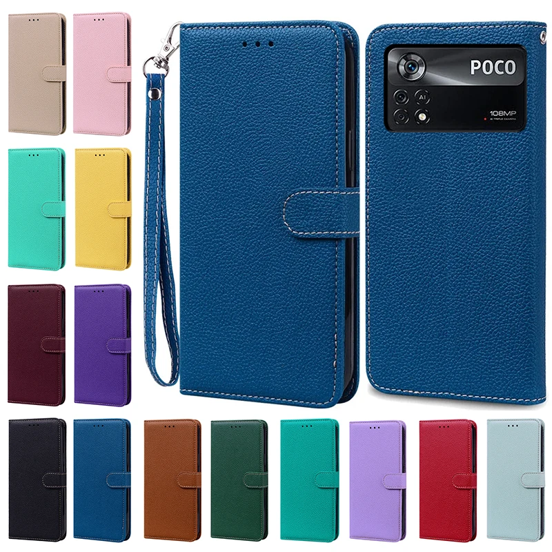 

Flip Phone Cover For Xiaomi Poco X4 Pro 5G Case Leather Wallet Case Bumper Silicone Cases for Poco X4 Pro 5G 2022 Fashion Capa