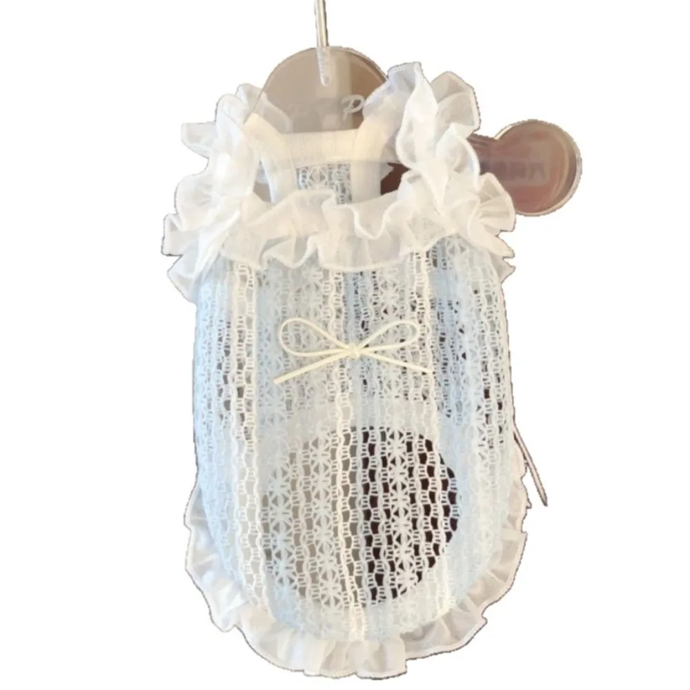 

New Summer Cooling Dog Clothes Sleveless Lace Cat Clothing Soft Cute Puppy Vest