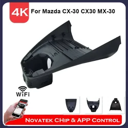 4K UHD Front And Rear Camera Wifi Dash Cam For Mazda CX-30 CX30 MX-30 2020 2021 2022 2023,Plug And Play Car DVR APP Control
