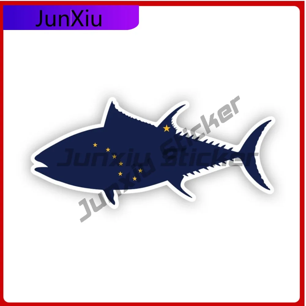 

Epic Alaska Tuna Flag Sticker Uv Protected Decals Bluefin Fishing Sport State Ak 3d Vinyl Sticker Weather Resistant No Fade