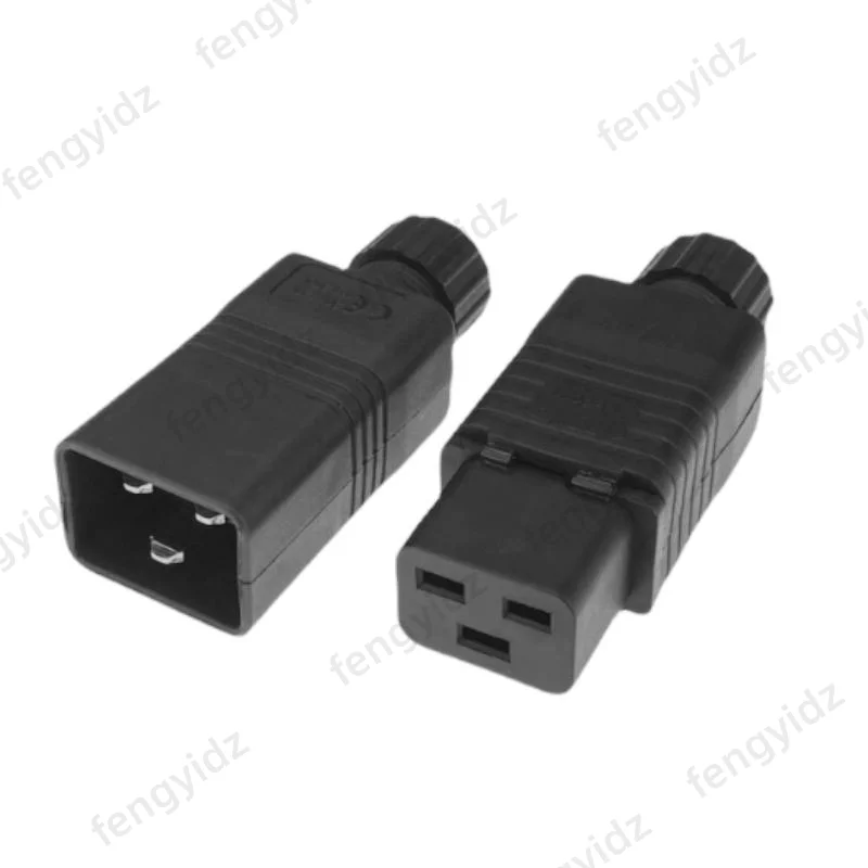 Rewireable IEC 320 C20 C19 Female Male Connector PDU AC Power Plug Datacenter power plug 16A 250V