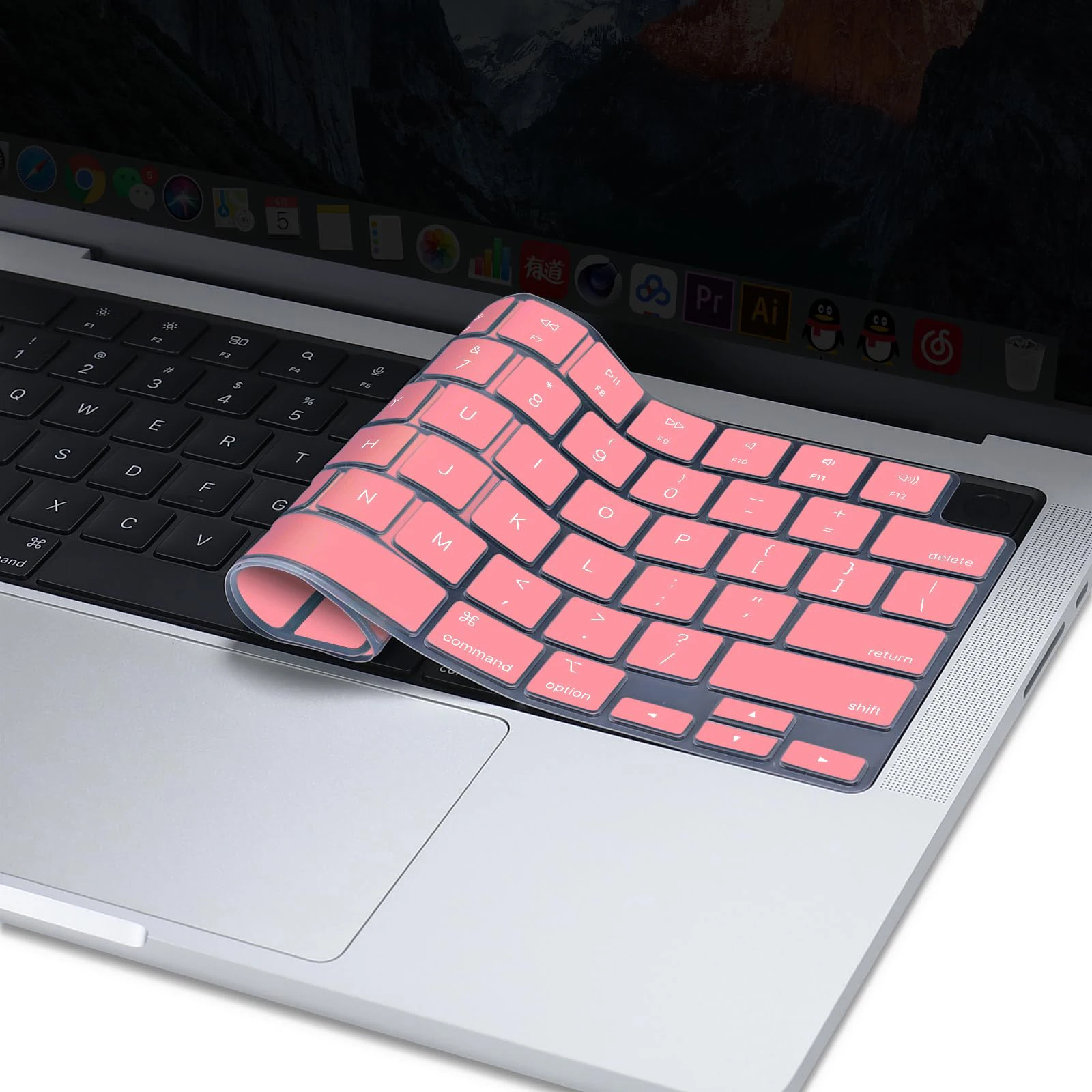 

Keyboard Cover Skin for MacBook Air & Pro M3 M2 M1 15.3"14"13.6" 16 A3113 A3114 A2941 A2681 A2992 A2991 A2918 A2779 A2780 A2442