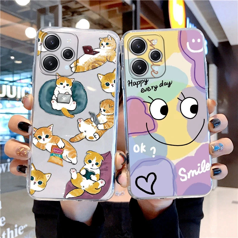 الحب الأسود الأفعى الكرتون الحيوان زهرة جراب هاتف ل Xiaomi Redmi 10 12 ملاحظة 11 12 10 11S برو زائد 12S Poco M5S 10 5G غطاء من البولي يوريثان