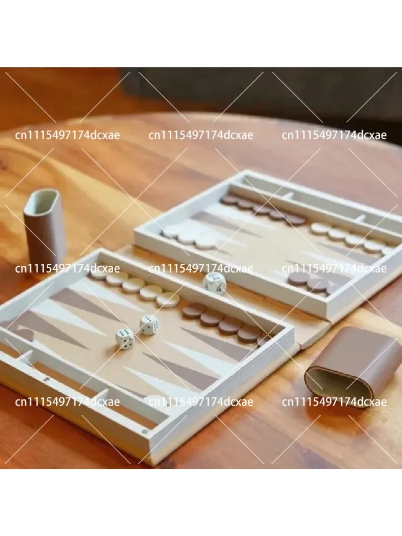 Foldable Book-Shaped Backgammon Set, Portable Travel Board Game, Premium Gift for Adults & Kids