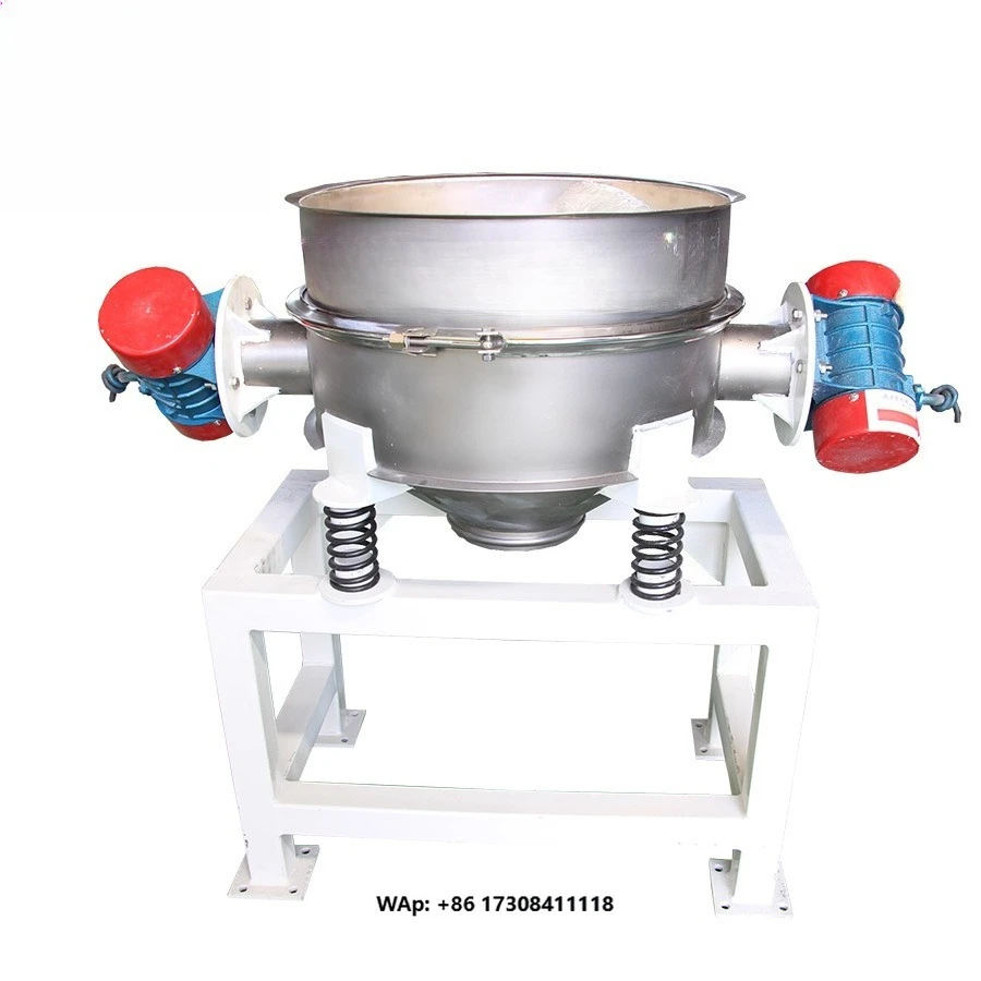 Chinese Wholesale Direct Discharge Vibrating Screen Sifter Small Flour Sieving Machine 304 Stainless Steel Motor Food Processing
