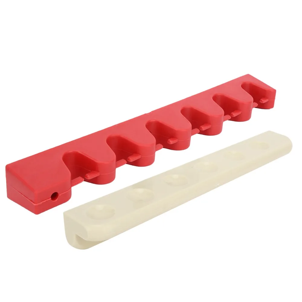 Billiard Accessories Rubber Billiard Cue Stand 6 Hole Grooves Wall Mounted Pool Cue Rack Plastic Cue Holder Wall Mount Use