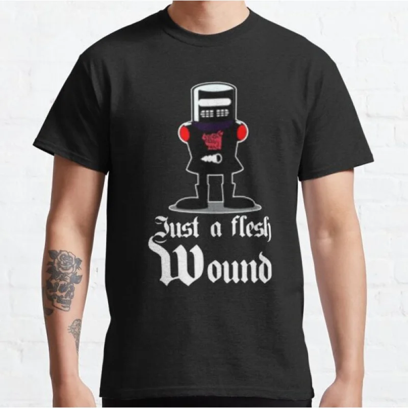 

Funny gift Monty Python French Knight GO AWAY anime T shirt for men Large size Tops S-6XL 100% cotton printed Clothes