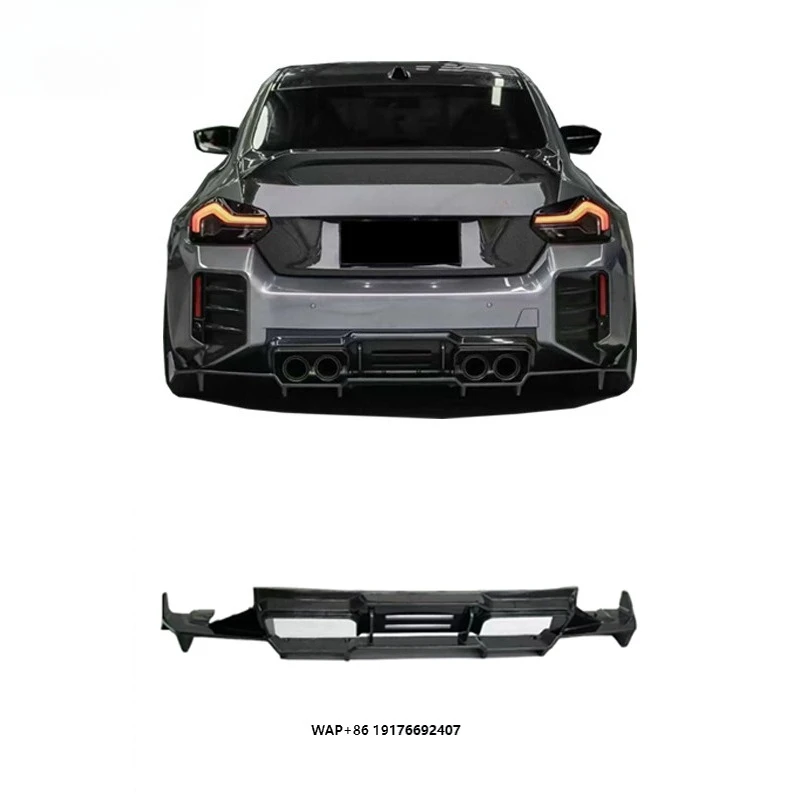 

Hot Selling Car Rear Diffuser Suitable for M2 G87 2023-IN V Style Dry Carbon Fiber Four Out Rear Bumper