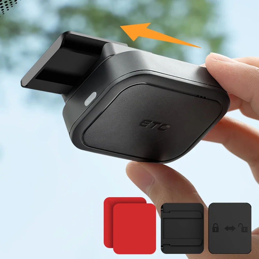

Car Toll Pass Holder Car Card Bill Holder Organizer Toll Black Transparent Convenient Mounting Car Accessories