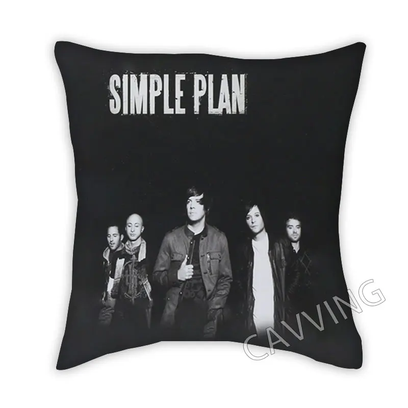 Simple Plan Rock  3D Printed Polyester Decorative Pillowcases Throw Pillow Cover Square Zipper Cases Fans Gifts Home Decor